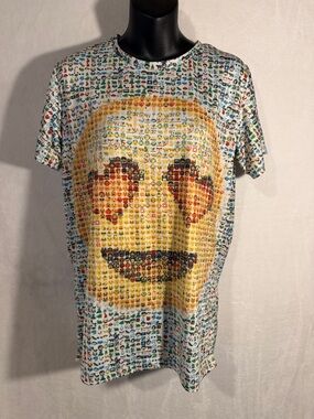 Emoji Mosaic Short Sleeve Tee - Yellow Smiley